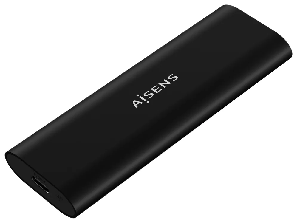 Caja Externa para Disco SSD M.2 SATA/NVMe Aisens ASM2-014B/ USB 3.2/ Sin tornillos