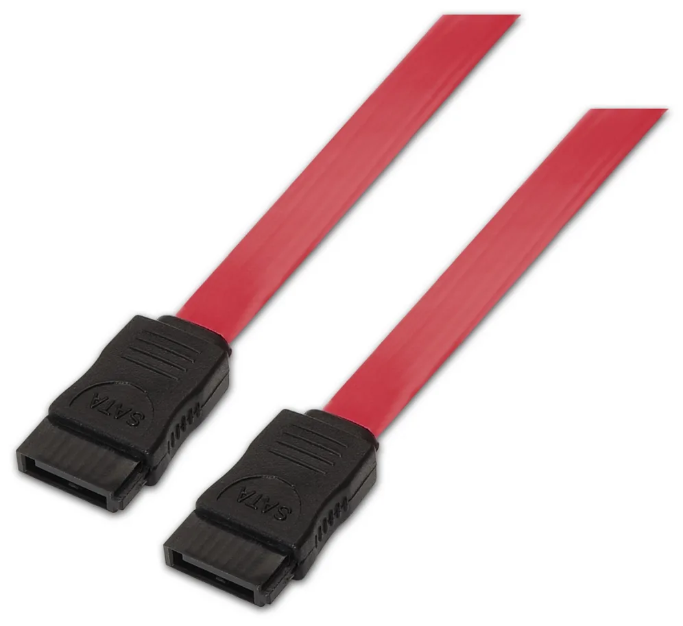 Cable SATA Aisens A130-0153/ SATA Hembra - SATA Hembra/ Hasta 0.1W/ 768Mbps/ 50cm/ Rojo