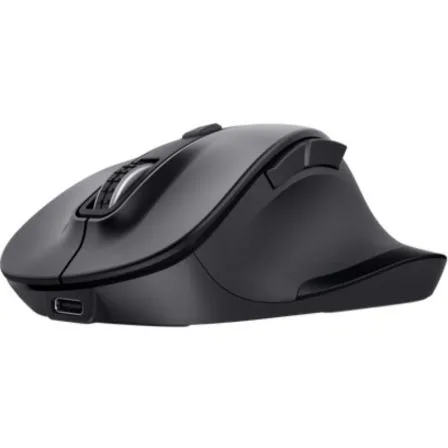 Ratón Ergonómico Inalámbrico Trust Fyda Multidispositivo/ Batería recargable/ Hasta 2400 DPI
