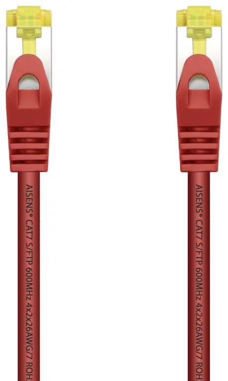 Cable de Red RJ45 SFTP Aisens A146-0470 Cat.7/ 1m/ Rojo