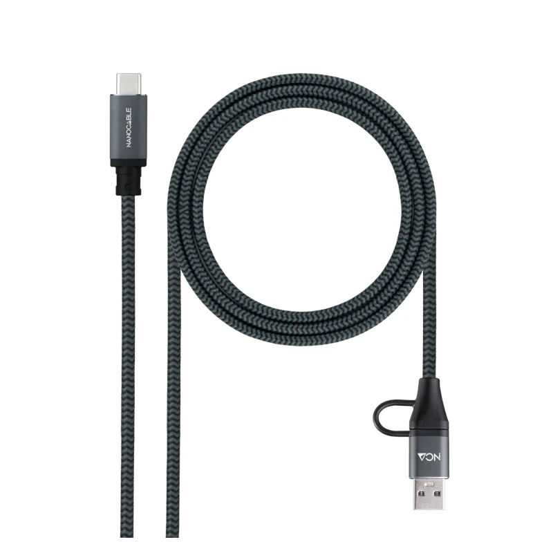 Nanocable Cable USB3.2 100W USB-C+A-USB-C 3 M