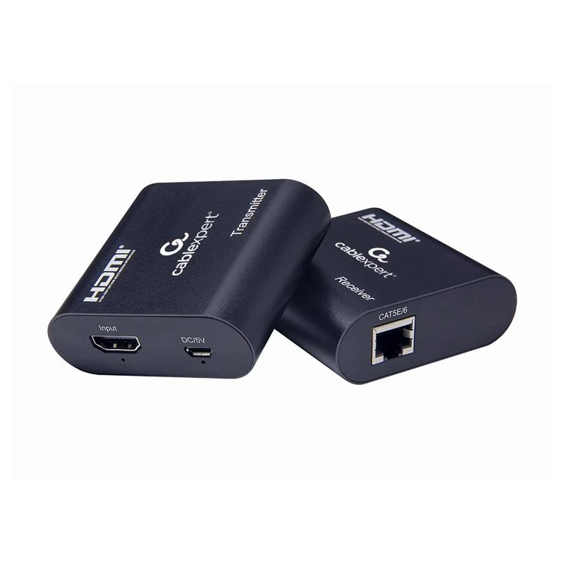 Gembird Extensor HDMI, 60 m, por cable LAN CAT6