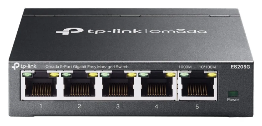 Switch gestiónable tp - link es205g omada 5x rj45 1gb facil gestión carcasa metalica vlan qos