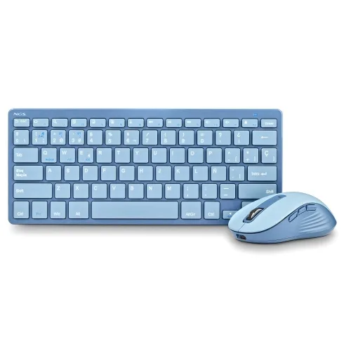 Teclado y Ratón Inalámbricos NGS Fantasy Kit Blue/ Azul
