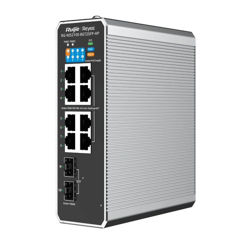 Reyee 8-Port RJ45 Gigabit and 2-Port SFP Cloud Man