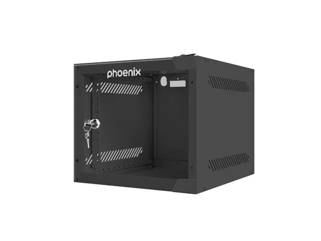 Armario rack phoenix 4u 280x310x247 mural 10'' hasta 20 kg negro