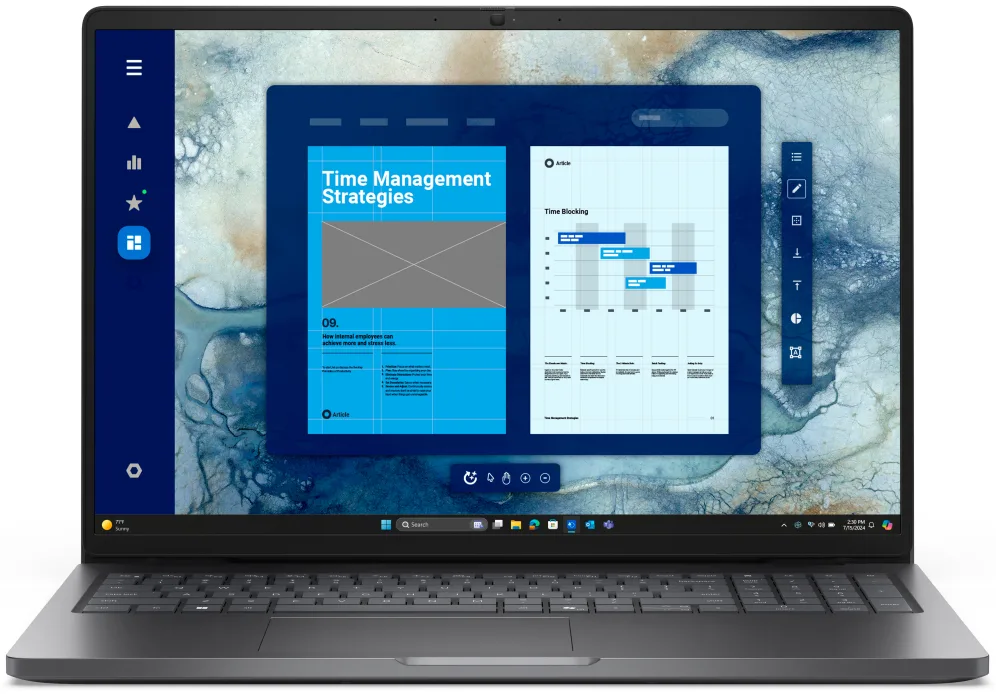 Portatil dell pro 16 pc16250 u5 - 225u - 16gb - ssd 512gb - 16 pulgadas fhd+ - w11p