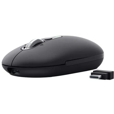Ratón Inalámbrico Trust Seron 26018/ Batería recargable/ Hasta 3200 DPI/ Negro