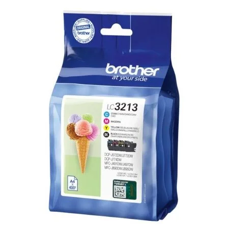 Pack cartuchos tinta brother lc3213val negro cian magenta amarillo 400 paginas cada uno