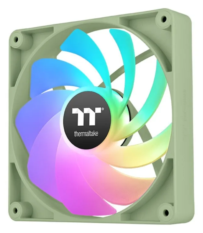 Ventilador caja inverso thermaltake ct120 argb 2x 120mm verde matcha