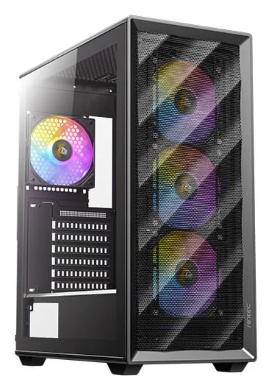 Caja ordenador gaming antec ax85 atx argb cristal templado negra