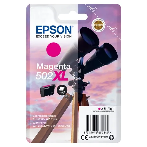 Cartucho tinta epson t02w340 502xl magenta ink