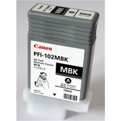 Cartucho canon pfi - 102 mbk negro mate pigmentado ipf500 - ipf510 - lp17 - ipf600 - ipf610 - ipf605 - lp24 - ipf650 - ipf655 - ipf700 - ipf710 - ipf720 - ipf750 - ipf750 - ipf755 - ipf760