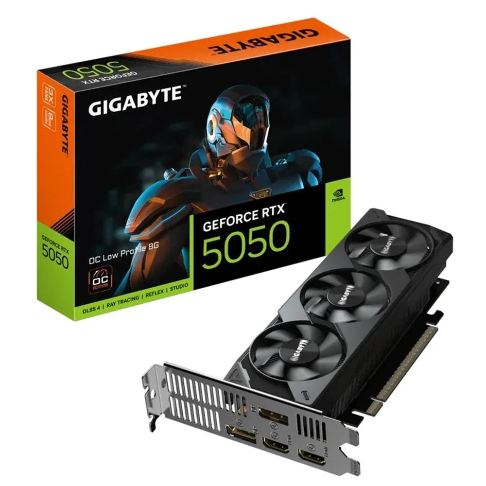 Tarjeta Gráfica Gigabyte GeForce RTX 5050 OC Low Profile/ 8GB GDDR6/ Compatible con Perfil Bajo