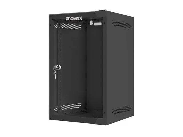 Armario rack phoenix 9u 280x310x470 mural 10'' hasta 20 kg negro