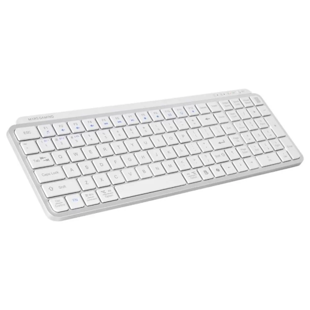 Teclado mars gaming mksilenkeyswfr inalambrico blanco frances