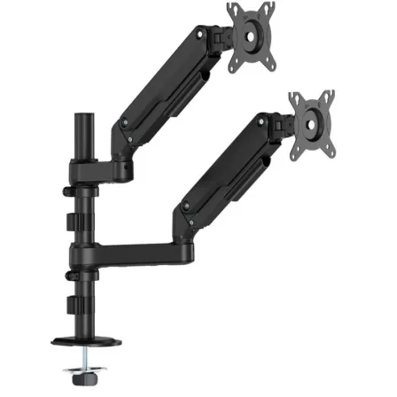 Soporte de Mesa con Contrapeso para 2 Monitores Aisens DT32TSR-453/ Giratorio/ Inclinable/ hasta 9kg
