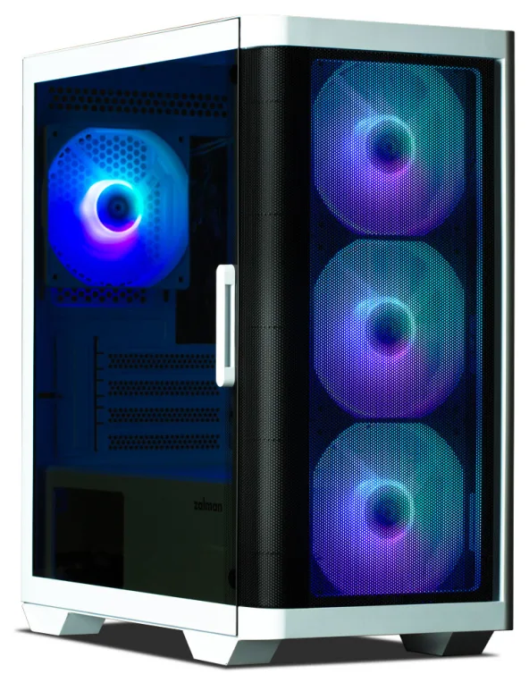 Zalman M4 WHITE carcasa de ordenador Mini Tower Negro, Blanco
