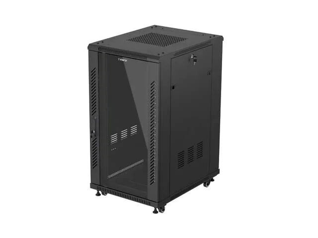 Armario rack phoenix 22u 600x800 de pie servidor 19'' hasta 1000 kg negro