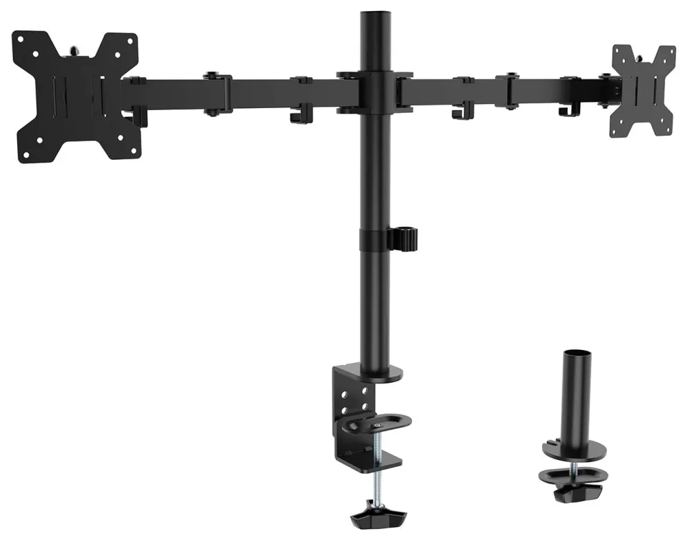 Soporte de Mesa para 2 Monitores Aisens DT32TSR-279/ Giratorio/ Inclinable/ hasta 10kg