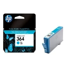 Cartucho tinta hp 364 cb318ee cian 3ml d5460 - b8550 - c6380 - c5380