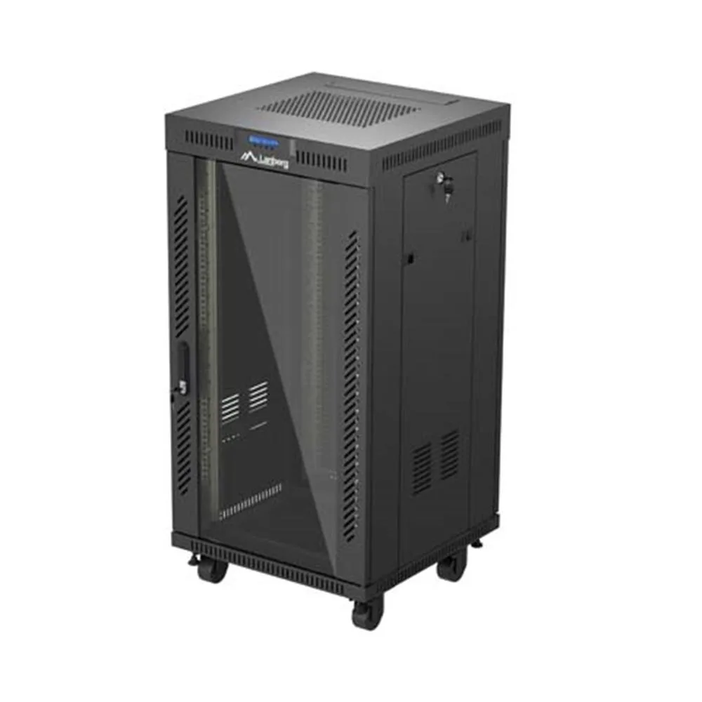 Lanberg FF01-6622-12BL armario rack 22U Rack o bastidor independiente Negro