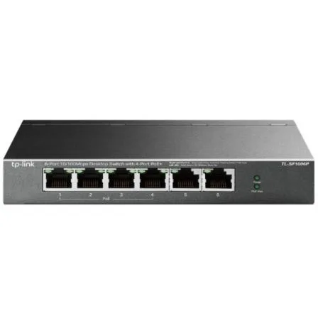 Switch 6 puertos tp - link tl - sf1006p 10 - 100 4 puertos poe+