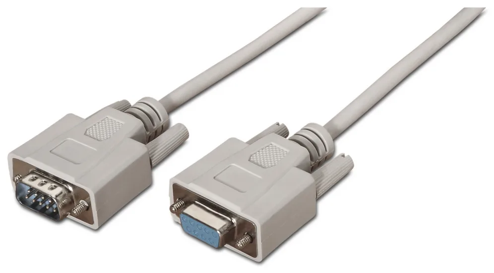 Cable Serie RS232 Aisens A112-0065/ DB9 Macho - DB9 Hembra/ Hasta 0.15W/ 1.6Mbps/ 1.8m/ Beige
