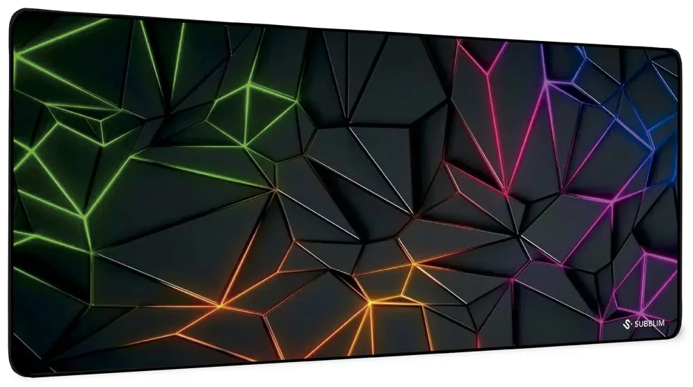 Alfombrilla Subblim Neon Obsidian XL/ 900 x 400 x 3 mm