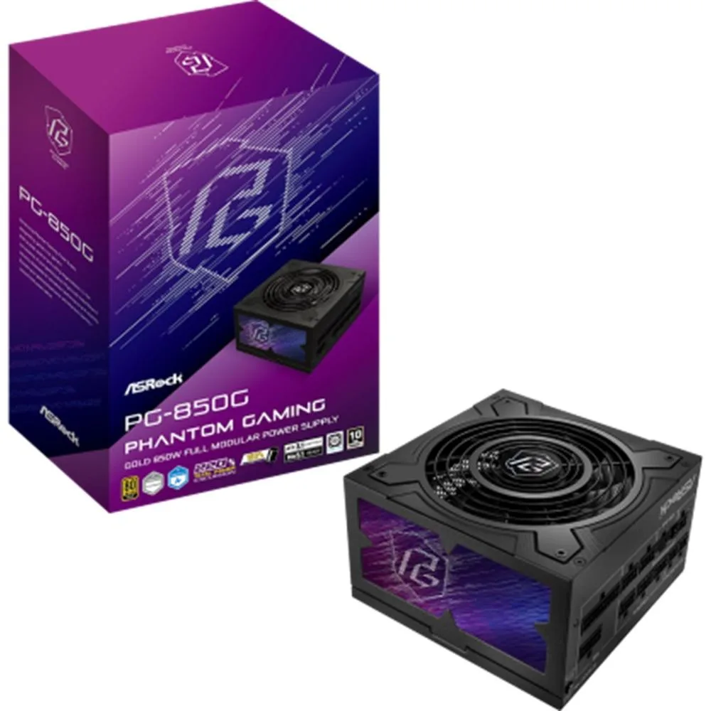 Fuente alimentacion asrock phantom gaming pg - 850g atx 850w negra