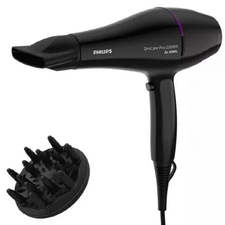 Secador de pelo philips drycare advanced pro 2200w ionizador x2 - frio - boq.9mm - cable 1.8m - 6 posiciones