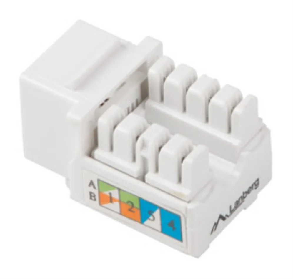 Conector keystone lanberg cat 6 utp rj45 90 grados