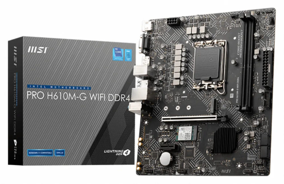 MSI PRO H610M-G WIFI DDR4 placa base Intel H610 LGA 1700 micro ATX