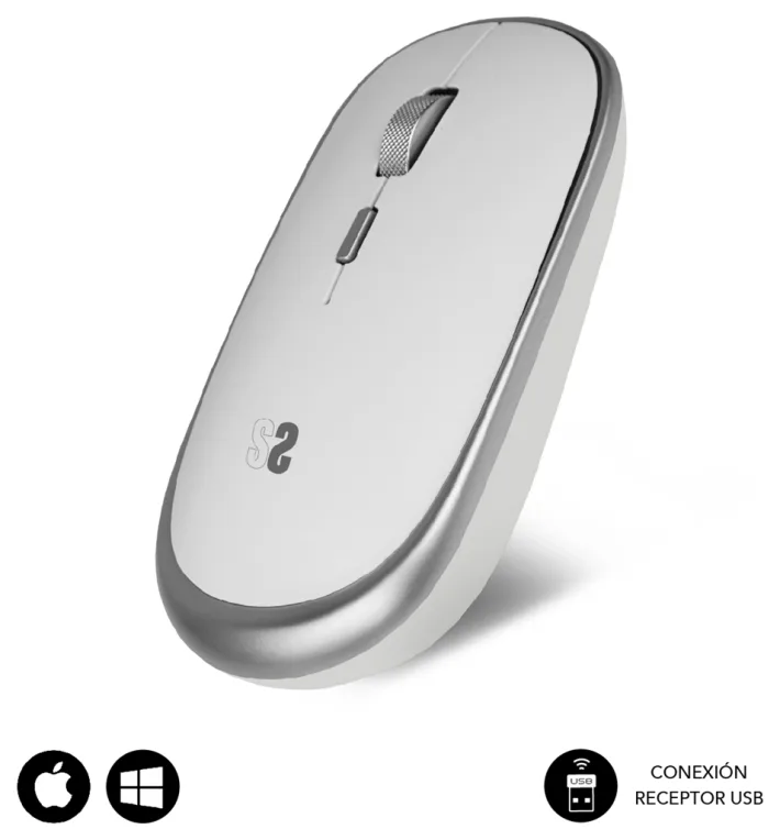 Raton inalambrico subblim submo - rfm0001 plata