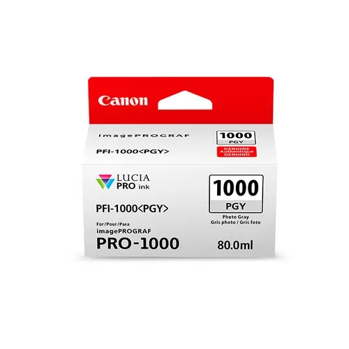 Cartucho canon pfi - 1000pgy foto gris pro - 1000