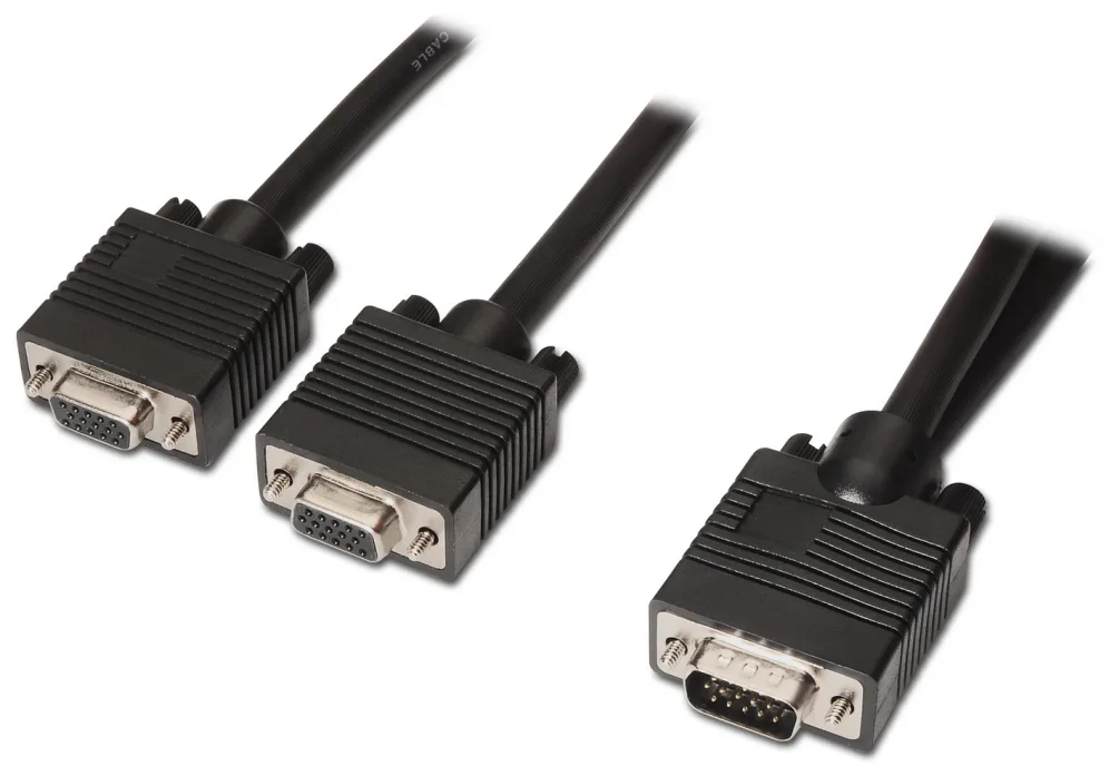 AISENS A113-0081 cable VGA 0,45 m VGA (D-Sub) 2 x VGA (D-Sub) Negro