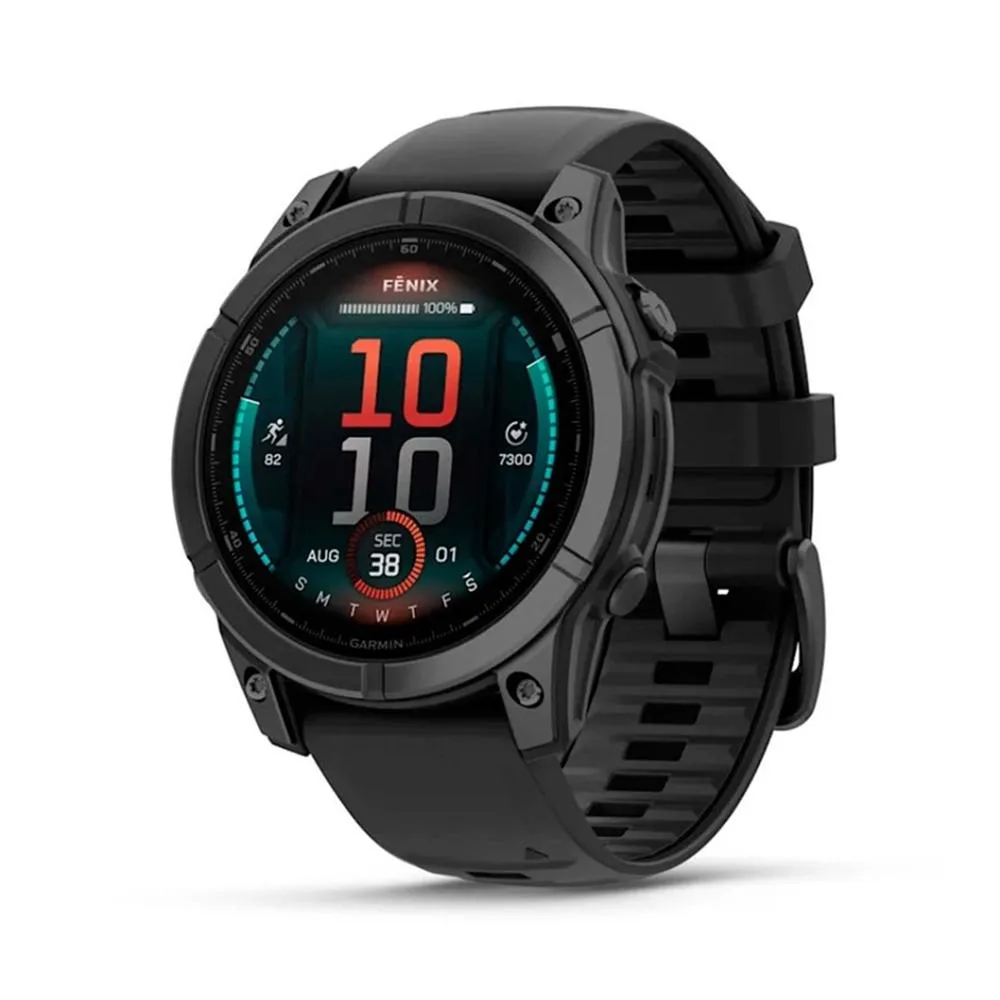 Smartwatch garmin fnix e amoled 1.3 pulgadas gps acero inoxidable 16gb resistente agua negro