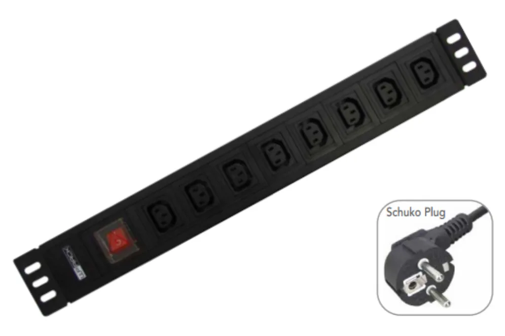 WP Regleta 19" 8 Tomas IEC C13 Schuko