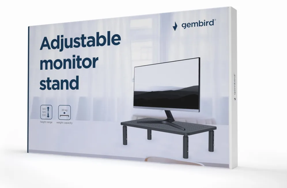 Gembird MS-TABLE-01 soporte para monitor Escritorio Negro