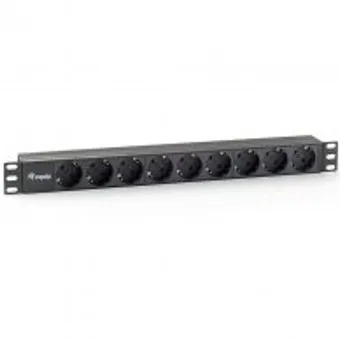 Regleta alimentacion equip rack 19 pulgadas 1u 9 tomas 3500w cable 1.8m