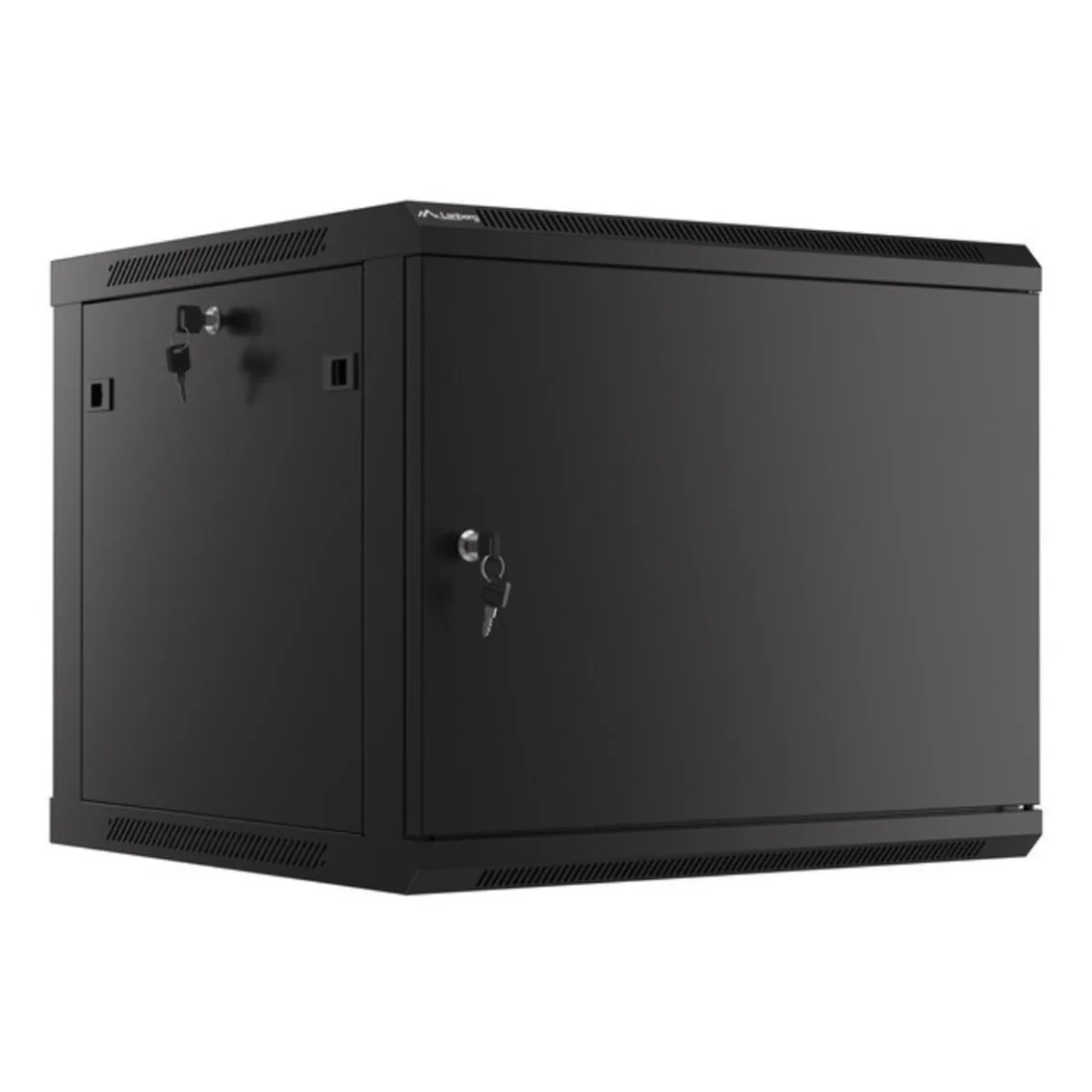 Armario lanberg mural rack 19 pulgadas 9u - 600x600 negro