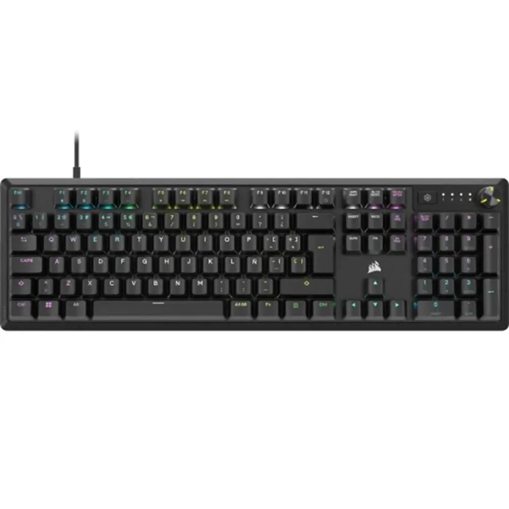 Teclado gaming corsair k70 core rgb negro portugues