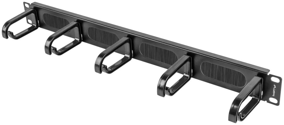 Organizador de cables lanberg 5 anillos 19 pulgadas 1u tipo b negro
