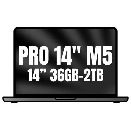 Apple Macbook Pro 14"/ M5 Max 18-Core CPU/ 36GB/ 2TB SSD/ 32-Core GPU/ Negro Espacial