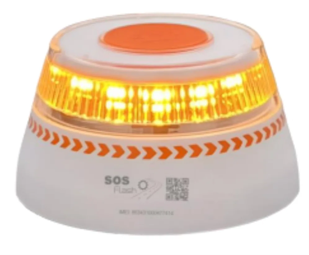 Luz baliza de emergencia para coche SOS Flash V16 Connected IoT BAL/2/ Homologada/ Base Imantada/ Geolocalizable/ Funciona a Pilas