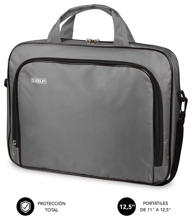 Maletin subblim oxford laptop para portatil 11 pulgadas - 12.5 pulgadas gris