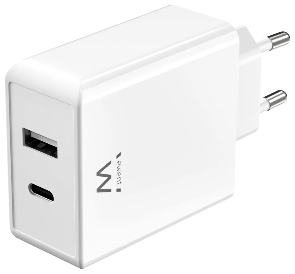 Ewent EW1328 cargador de dispositivo móvil Universal Blanco Corriente alterna Carga rápida Interior