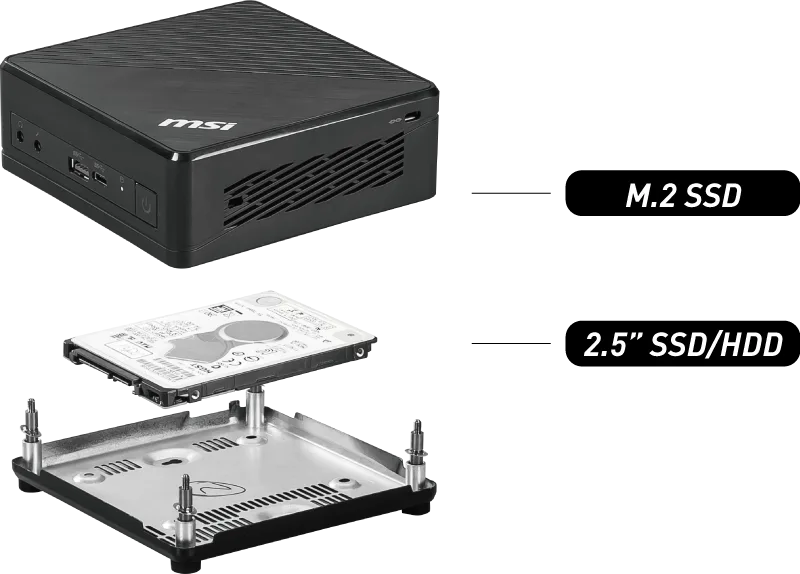 Adaptador hdd para mini ordenador msi cubi n 8gl ms - b17111 negro
