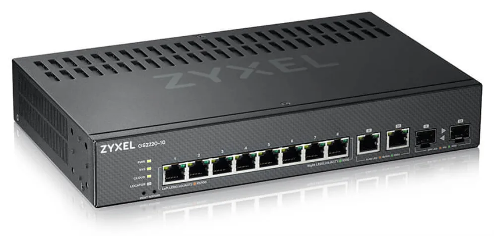 Zyxel GS2220-10-EU0101F switch Gestionado L2 Gigabit Ethernet (10/100/1000) Negro