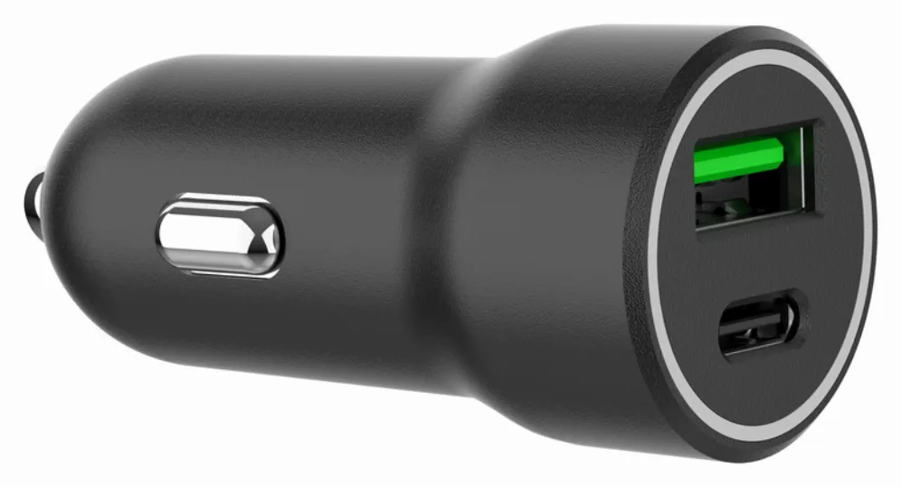 Gembird TA-UC-A2PDQC20-CAR-01 cargador de dispositivo móvil Universal Negro Encendedor de cigarrillos Carga rápida Auto